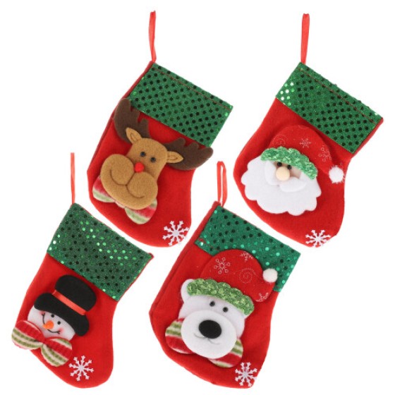 4 Pieces Hanging Christmas Stockings Decoration